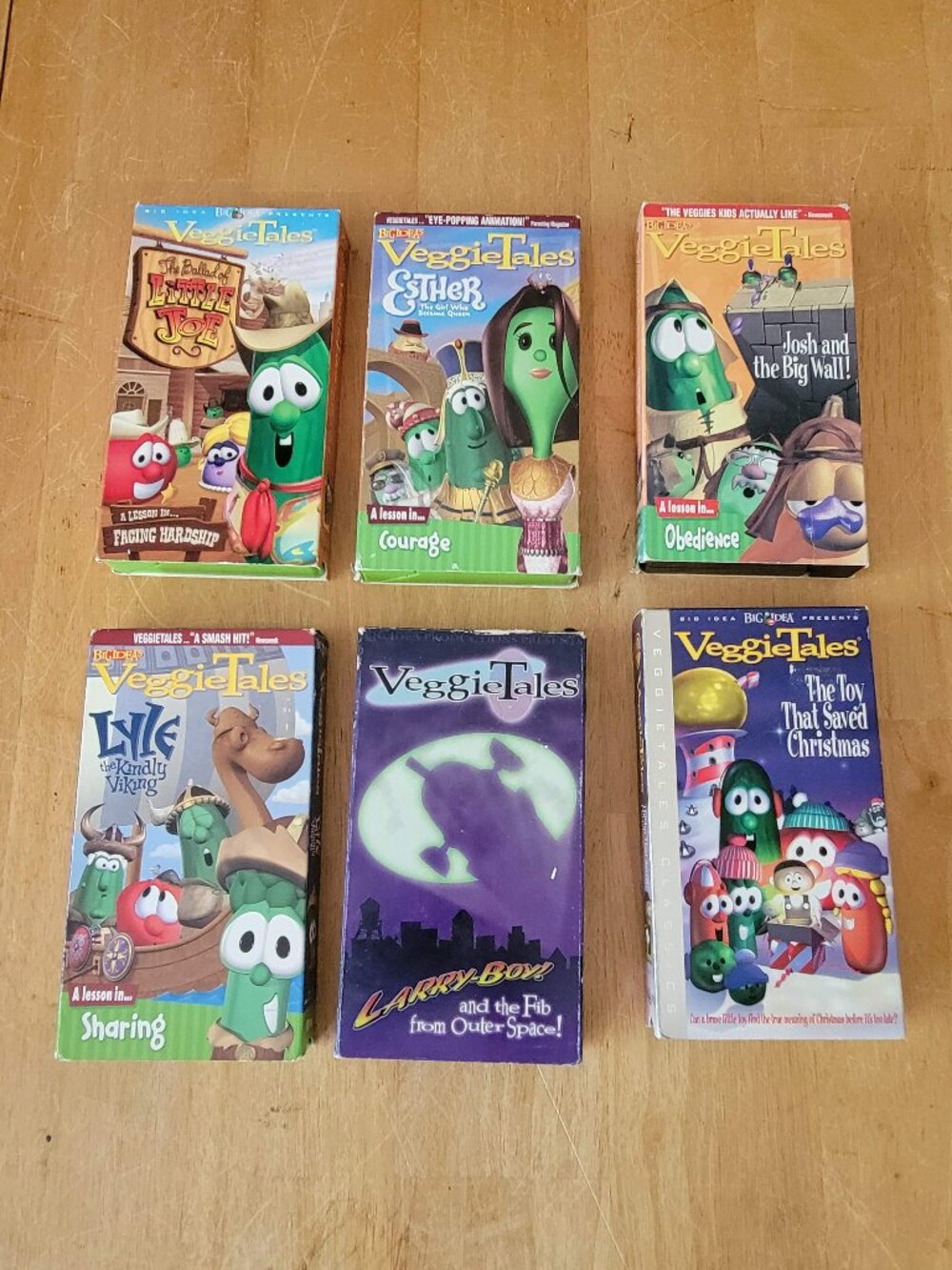 VeggieTales VHS Lot of 6 Big Idea Children’s Christian Tapes